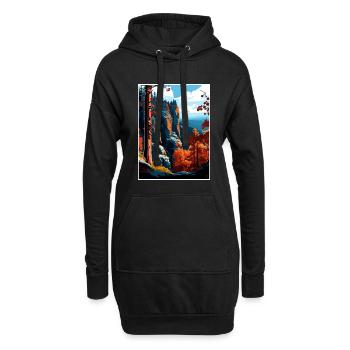 Bohême Suisse République tchèque Affiche de voyage - Sweat-shirt à capuche long Femme - noir - Devant
