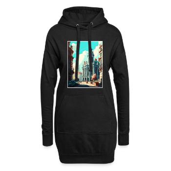 Brüssel Belgien Vintage Reiseposter Souvenir - Hoodie-Kleid - Schwarz - Vorne
