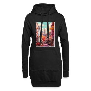 Brüssel Belgien Vintage Reiseposter Souvenir - Hoodie-Kleid - Schwarz - Vorne