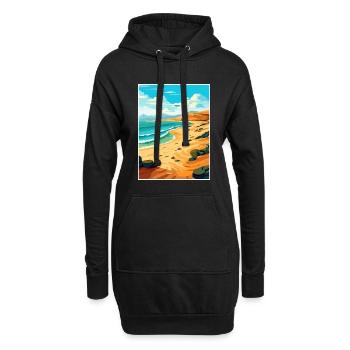 Fuerteventura Spanien Vintage Reiseposter Souvenir - Hoodie-Kleid - Schwarz - Vorne