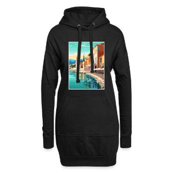 Nice Francescape Vintage Voyage Poster Souvenir - Sweat-shirt à capuche long Femme - noir - Devant