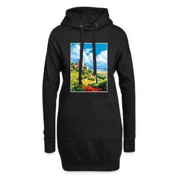 Provence Frankreich Vintage Reiseposter WPA Souvenir - Hoodie-Kleid - Schwarz - Vorne