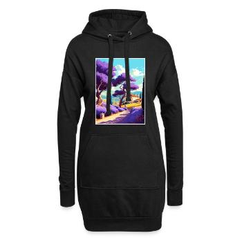 Provence Frankreich Vintage Reiseposter WPA Souvenir - Hoodie-Kleid - Schwarz - Vorne