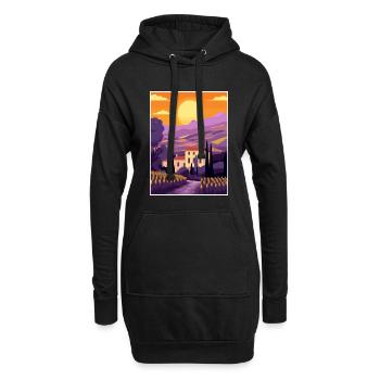 Provence Frankreich Vintage Reiseposter WPA Souvenir - Hoodie-Kleid - Schwarz - Vorne