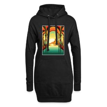 Sicile Italie Décoration Vintage Voyage Affiche WPA - Sweat-shirt à capuche long Femme - noir - Devant