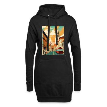 Pamplona Spanien Vintage Reiseposter WPA Souvenir - Hoodie-Kleid - Schwarz - Vorne
