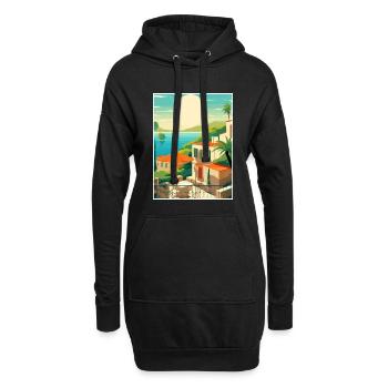 Capri Italien Dekoration Vintage Reiseposter WPA - Hoodie-Kleid - Schwarz - Vorne