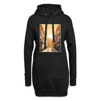 Grenade Espagne Vintage voyage affiche WPA Souvenir - Sweat-shirt à capuche long Femme - noir - Devant