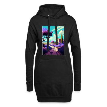 Provence Frankreich Vintage Reiseposter WPA Souvenir - Hoodie-Kleid - Schwarz - Vorne