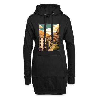 Cuenca Espagne Vintage voyage affiche WPA Souvenir - Sweat-shirt à capuche long Femme - noir - Devant