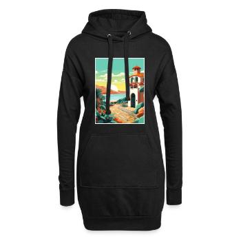 Costa Brava Spanien Vintage Reiseposter Souvenir - Hoodie-Kleid - Schwarz - Vorne