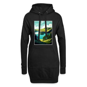 Die Azoren Portugal Vintage Reiseposter Souvenir - Hoodie-Kleid - Schwarz - Vorne
