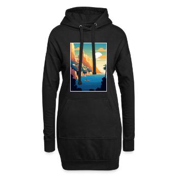 Capri Italien Dekoration Vintage Reiseposter WPA - Hoodie-Kleid - Schwarz - Vorne