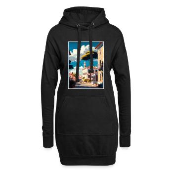 Tomar Portugal Vintage voyage affiche WPA Souvenir - Sweat-shirt à capuche long Femme - noir - Devant
