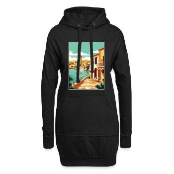 Costa Brava Spanien Vintage Reiseposter Souvenir - Hoodie-Kleid - Schwarz - Vorne