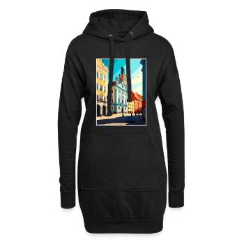 Czestochowa Pologne Vintage voyage affiche Souvenir - Sweat-shirt à capuche long Femme - noir - Devant