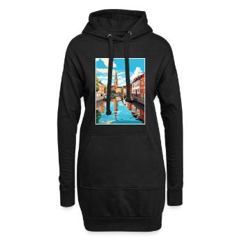Turku Finnland Vintage Reiseposter WPA Souvenir - Hoodie-Kleid - Schwarz - Vorne