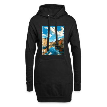 Tampere Finlande Vintage voyage affiche WPA Souvenir - Sweat-shirt à capuche long Femme - noir - Devant