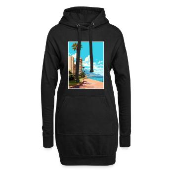 Alicante Espagne Vintage voyage affiche WPA Souvenir - Sweat-shirt à capuche long Femme - noir - Devant