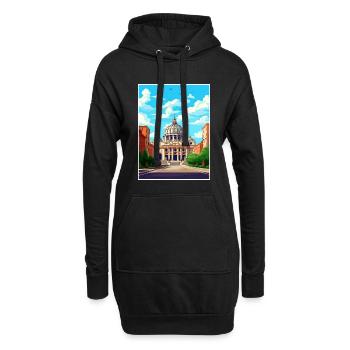 Vatican Italie Décoration Vintage Voyage Affiche WPA - Sweat-shirt à capuche long Femme - noir - Devant