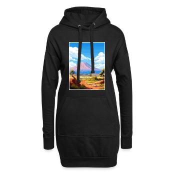 Parc national du Teide Espagne Affiche de voyage Vintage - Sweat-shirt à capuche long Femme - noir - Devant