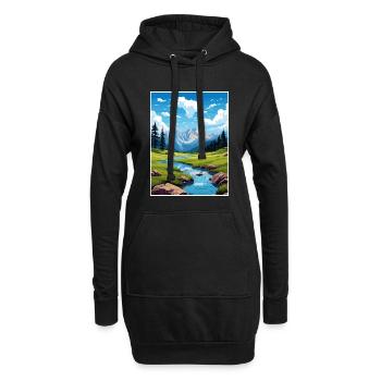 Nationalpark Aiguestortes Estany de Sant Maurici - Hoodie-Kleid - Schwarz - Vorne