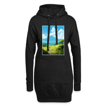 La Réunion Nationalpark Frankreich Reiseplakat - Hoodie-Kleid - Schwarz - Vorne