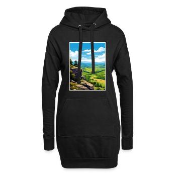 Parc National des Cévennes France Antibes Souvenir - Sweat-shirt à capuche long Femme - noir - Devant