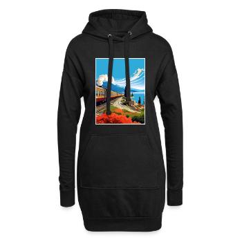 Orient Express Europa Deko Vintage Reiseposter - Hoodie-Kleid - Schwarz - Vorne