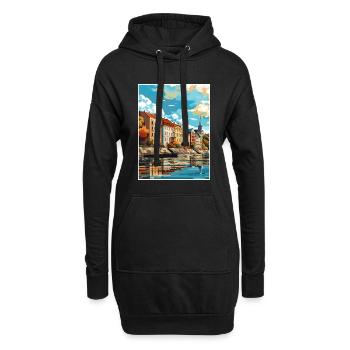 Kuopio Finnland Vintage Reiseposter WPA Souvenir - Hoodie-Kleid - Schwarz - Vorne