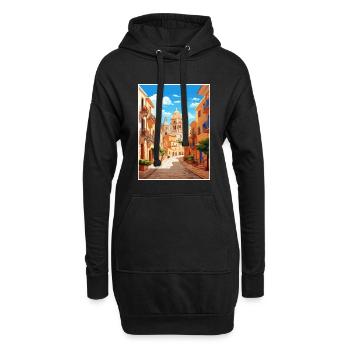 Alicante Espagne affiche de voyage vintage WPA Souvenir - Sweat-shirt à capuche long Femme - noir - Devant