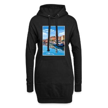 Figueres Espagne affiche de voyage vintage WPA Souvenir - Sweat-shirt à capuche long Femme - noir - Devant