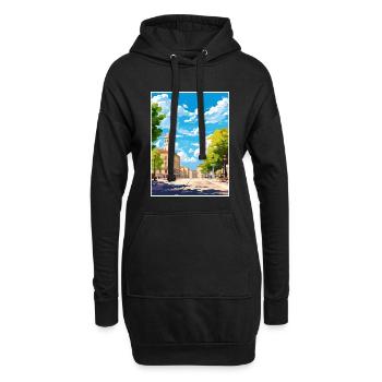 Nîmes France affiche de voyage vintage WPA Souvenir - Sweat-shirt à capuche long Femme - noir - Devant