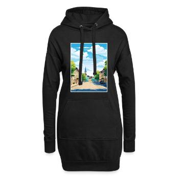 Trèves Allemagne affiche de voyage vintage WPA Souvenir - Sweat-shirt à capuche long Femme - noir - Devant