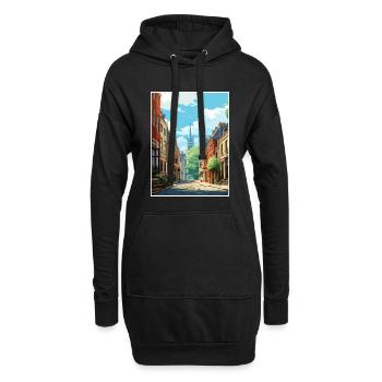 Lille Frankreich Vintage Reiseplakat WPA Souvenir - Hoodie-Kleid - Schwarz - Vorne