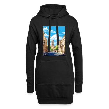 Nîmes France affiche de voyage vintage WPA Souvenir - Sweat-shirt à capuche long Femme - noir - Devant
