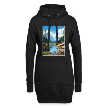 Nationalpark Aiguestortes Estany de Sant Maurici - Hoodie-Kleid - Schwarz - Vorne
