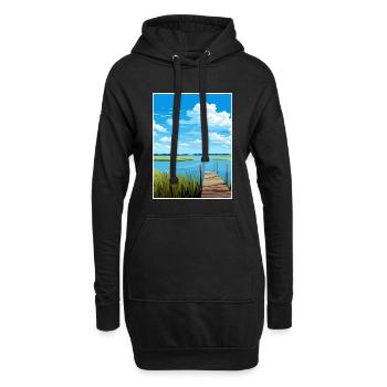 Albuferasee Spanien Ibiza Deko Reiseposter - Hoodie-Kleid - Schwarz - Vorne
