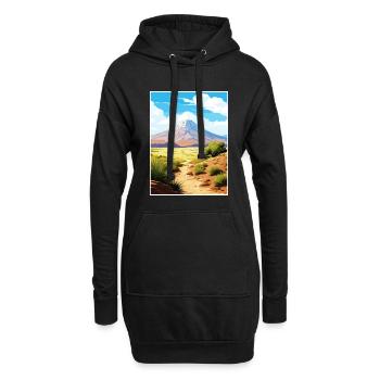Parc national du Teide Espagne Affiche de voyage vintage - Sweat-shirt à capuche long Femme - noir - Devant