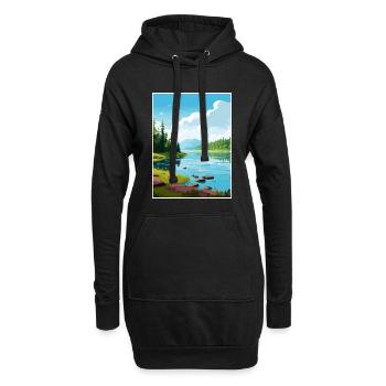 Lake Sainte Croix Deco Vintage Reiseplakat WPA - Hoodie-Kleid - Schwarz - Vorne