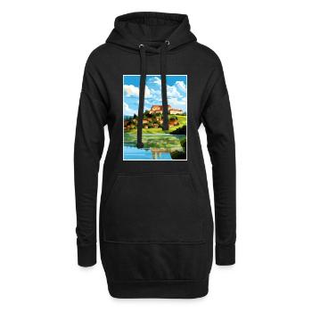 Château de Ptuj Slovénie Lac Bled Affiche de voyage - Sweat-shirt à capuche long Femme - noir - Devant