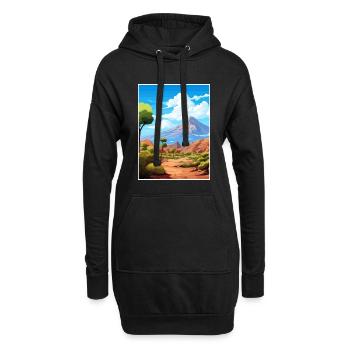 Parc national du Teide Espagne Affiche de voyage vintage - Sweat-shirt à capuche long Femme - noir - Devant
