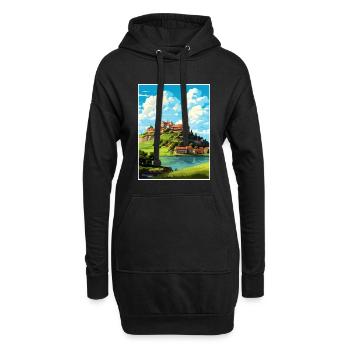 Château de Ptuj Slovénie Lac Bled Affiche de voyage - Sweat-shirt à capuche long Femme - noir - Devant