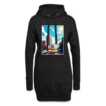 Katowice Pologne Vintage voyage affiche WPA Souvenir - Sweat-shirt à capuche long Femme - noir - Devant