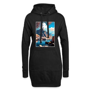 Kalymnos Griechenland Dekoration Vintage Reiseposter - Hoodie-Kleid - Schwarz - Vorne
