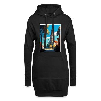 Bialystok Pologne Vintage voyage affiche Souvenir - Sweat-shirt à capuche long Femme - noir - Devant