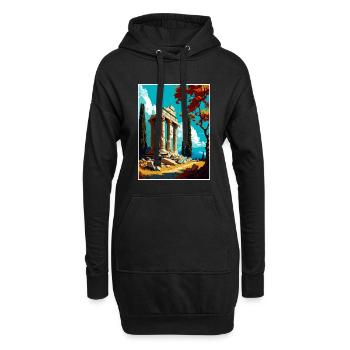 Olympi Griechenland Dekoration Vintage Reise Poster - Hoodie-Kleid - Schwarz - Vorne