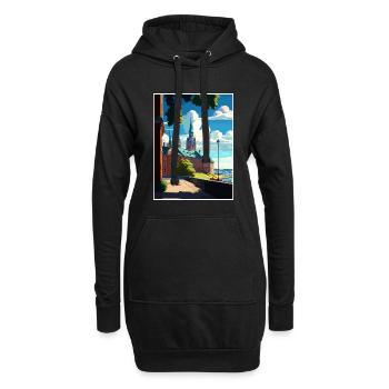 Vasteras Suède Vintage voyage affiche WPA Souvenir - Sweat-shirt à capuche long Femme - noir - Devant