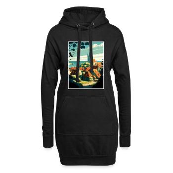 Visby Schweden Vintage Reiseposter WPA Souvenir - Hoodie-Kleid - Schwarz - Vorne