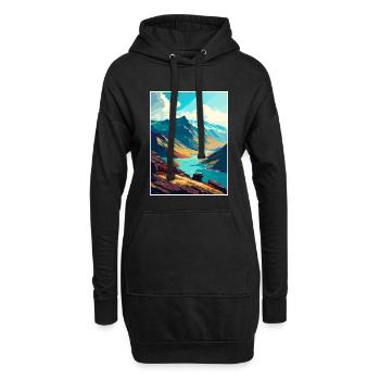 Brienzer Rothorn Suisse Affiche de voyage Vintage - Sweat-shirt à capuche long Femme - noir - Devant